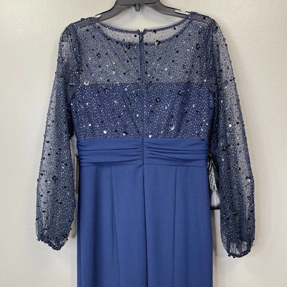 JS Collections Navy Blue Sequin Dress - Picture 9 of 16